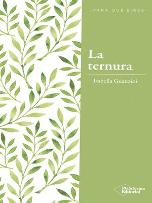cover image of La ternura